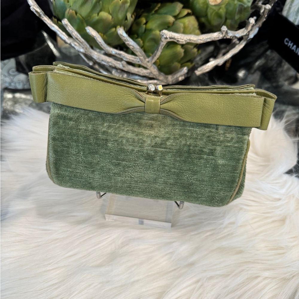 Darling Missoni Clutch - Green Velvet